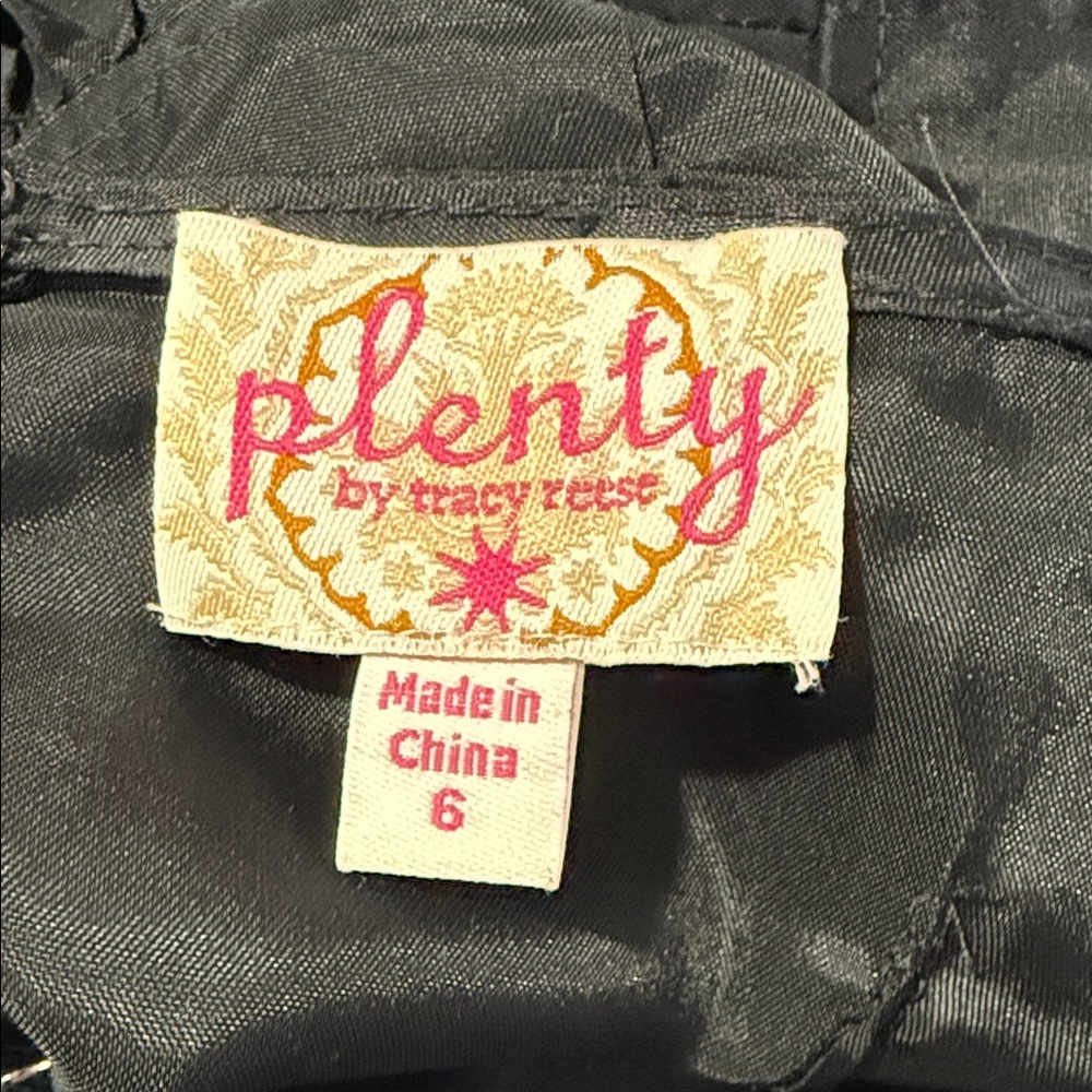 Plenty by Tracy Reese Black Lace Retro Shirtwaist Dress Size 6 - Picture 11 of 12